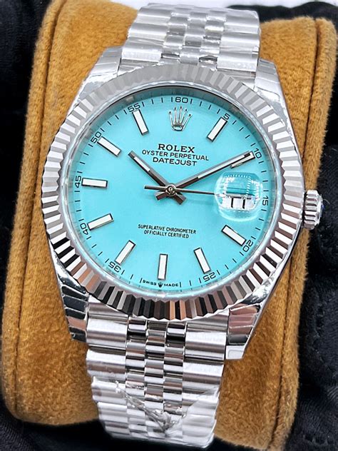 tiffany blue rolex datejust|rolex tiffany blue 41 price.